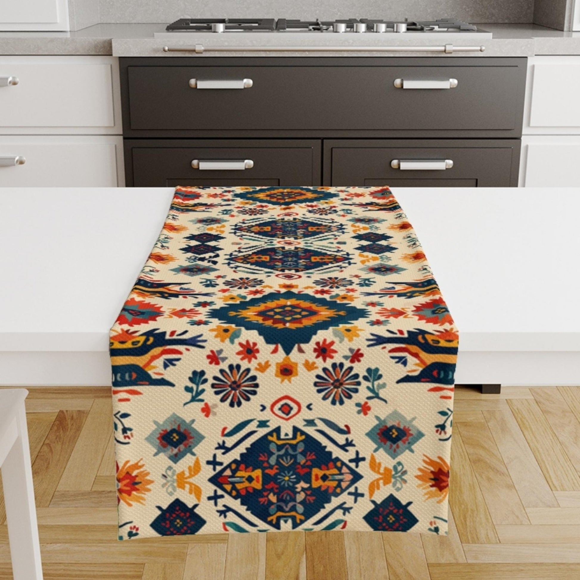 Table Runner Vintage Authentic Ethnic Turkish Ottoman Kilim Rug Retro Dining Room Decor Textile Accent Home Decoration