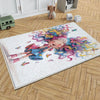 Colourful Cute Girls Kids Room Rug, Cute Girls Rug For Kids Room, Playground Rug, Baby Rug, Nursery Decor with pillow case gift