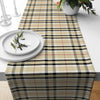 Table Runner Checked Plaid Brown Black Red Lines Modern Dining Room Decor Accent Home Decoration
