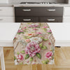Table Runner Pink White Roses Pearl Floral Flowers Botanical Modern Dining Room Decor Accent Home Decoration