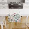 Table Runner Pink Flowers Green Leaves Floral Botanical Design Modern Dining Room Decor Accent Home Decoration