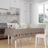 Colorful Birds Border Brown Background Animal Pattern Tablecloth, Modern Dining Accent Table Cover
