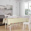 Colorful Ethnic Authentic Retro Ottoman Turkish Border Cream Background Animal Pattern Tablecloth, Modern Dining Accent Table Cover