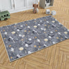 Round Gray Moon Clouds Stars Night Kids Room Rug, Cute Pink Rug Gift For Kids, Kids Room Gift, Kids Room Decor with pillow case gift