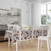 Ethnic Authentic Retro Ottoman Turkish Kilim Tradional Figures Border White Background Pattern Tablecloth, Modern Dining Accent Table Cover