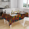 Colorful Aztec Tradional Authentic Retro Mystic Pattern Tablecloth, Modern Dining Accent Table Cover