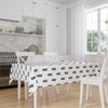 Black White Aztec Arrow Minimal Geometric Pattern Tablecloth, Modern Dining Accent Table Cover, Modern Minimal Home Decor
