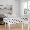 Black White Aztec Arrow Minimal Geometric Pattern Tablecloth, Modern Dining Accent Table Cover, Modern Minimal Home Decor