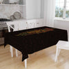 Colorful Coffee Writen Cafe Theme Pattern Tablecloth, Modern Dining Accent Table Cover, Modern Kitchen Home Decor