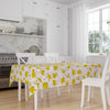 Yellow Daisy Floral Flowers Botanical Summer Tablecloth, Modern Dining Accent Table Cover, Modern Kitchen Home Decor