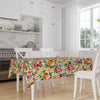 Colorful Summer Roses Floral Flowers Botanical Tablecloth, Modern Dining Accent Table Cover, Modern Kitchen Home Decor