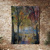 Autumn Forest Tapestry - Large Mountain Wall Hanging, Living Room Decor, Tree Landscape Scene, Nature Photo Wall Art