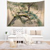 Tree Brunchs wall hanging, 19th century watercolor art, Nature tapestry, Large wall decor,Vintage Tree Tapestry, Retro Nature Wall Art