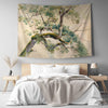 Tree Brunchs wall hanging, 19th century watercolor art, Nature tapestry, Large wall decor,Vintage Tree Tapestry, Retro Nature Wall Art
