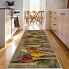 Spices Theme Kitchen Runner Rug - Washable Non-Slip Floor Mat, Modern Kitchen Decor, Durable & Comfortable Cooking Mat