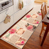Pink Retro Floral Kitchen Runner Rug - Washable Non-Slip Floor Mat for Home Decor & Modern Kitchen Design