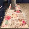 Pink Retro Floral Kitchen Runner Rug - Washable Non-Slip Floor Mat for Home Decor & Modern Kitchen Design