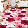 Pink Red Roses Kitchen Runner Rug, Washable Non-Slip Floral Floor Mat, Modern Anti-Fatigue Home Decor Kitchen Mat