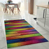 Colorful Wood Theme Non-Slip Kitchen Runner Rug - Washable Floor Mat, Modern Home Decor Kitchen Rug