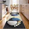 Blue Foot Spa Stones Washable Non-Slip Kitchen Runner Rug, Modern Home Decor Floor Mat, Durable Kitchen Mat