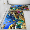 Under Sea Fishes Bathroom Rug - Tropical Aquarium Non Slip Bath Mat, Quick Dry Washable Toilet Mat, Soft Modern Bathroom Decor