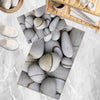 Gray Pebble Stones Bathroom Rug - Modern Non Slip Bath Mat, Quick Dry Washable Toilet Mat, Soft Modern Bathroom Decor