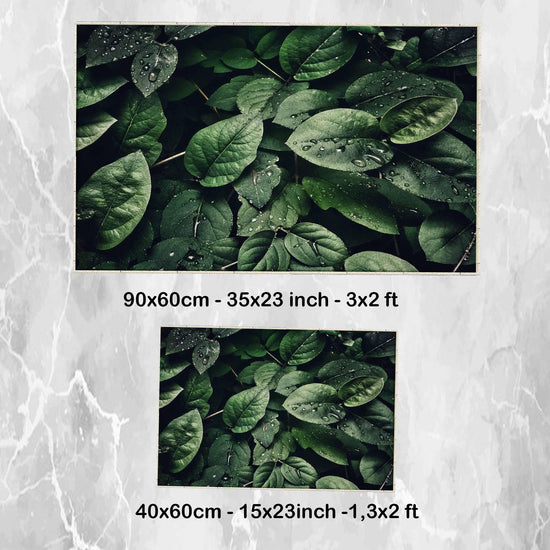 Green Tropical Leaves Floral Bathroom Rug - Modern Non Slip Bath Mat, Quick Dry Washable Toilet Mat, Soft Modern Bathroom Decor