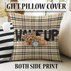 Round Wake up Cute Sleepy Bear Nursery Room Rug, Cute Rug Gift For Kids, Baby Room Gift, Kids Room Decor with pillow case gift