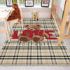 Cute Love Bear Nursery Room Rug, Cute Rug Gift For Kids, Baby Room Gift, Kids Room Decor with pillow case gift