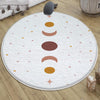 Mystic Moon Stars Boho Kids Nursery Room Rug, Cute Rug Gift For Kids, Baby Room Gift, Kids Room Decor with pillow case gift