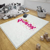 White Pink Princess Nursery Room Rug, Cute Rug For Kids Room, Playground Rug, Baby Rug, Nursery Decor with pillow case gift