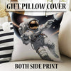 Space Themed Astronaut Kids Nursery Room Rug, Cute Rug Gift For Kids, Baby Room Gift, Kids Room Decor with pillow case gift