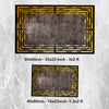 Brown Golden Lines Bathroom Rug Non Slip Quick Dry Bath Mat - Geometric Toilet Mat, Soft Washable Modern Decor