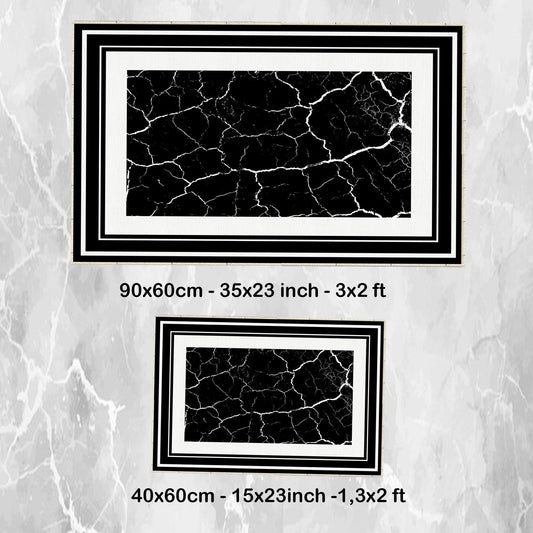 Black White Marble Border Pattern Bathroom Rug, Geometic Non Slip Quick Dry Bath Mat - Geometric Toilet Mat, Soft Washable Modern Decor