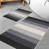 Gray Cream Black Border Bathroom Rug Non Slip Quick Dry Bath Mat Geometric Washable Soft Modern Toilet Mat