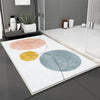 Pink Blue Yellow Black Lines Geometric Minimal Bathroom Rug, Non Slip Quick Dry Bath Mat, Washable Soft Modern Toilet Mat
