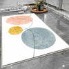 Pink Blue Yellow Black Lines Geometric Minimal Bathroom Rug, Non Slip Quick Dry Bath Mat, Washable Soft Modern Toilet Mat