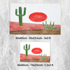 Sunset Western Cactus Bathroom Rug, Non Slip Quick Dry Bath Mat, Washable Soft Modern Toilet Mat