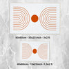 White Orange Minimal Geometric Bathroom Rug, Non Slip Quick Dry Bath Mat, Washable Soft Modern Toilet Mat