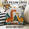Round Dinosaurs Themed Nursery Room Rug, Washable Non-Slip Jurassic Rug Gift For Kids, Baby Room Gift, Kids Room Decor with pillow case gift