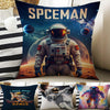 Cute Astronaut Pillow Covers for Kids Room & Playroom Decor, Bold Nursery Cushion Covers, Decorative Space Man Themed Throw Pillowcases