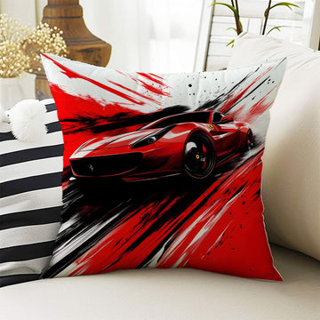 Kids Room Decor Car Plane Safari Boho Pillow Covers, Bold Nursery Cushion & Decorative Children Throw Pillowcases for Playroom
