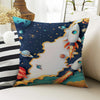 Kids Room Decor Galaxy Space Planets Rocket Pillow Covers, Bold Nursery Cushion & Decorative Children Throw Pillowcases for Playroom