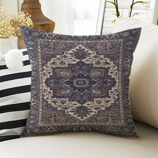 Rug Design Pillow Covers - Colorful Turkish Kilim Pattern Cushion Case, Ethnic Print Throw Pillow, Vintage Style Accent Pillow Covers