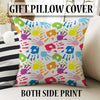 Colorful Hands Nursery Rug with Pillow Case Gift, Kids Room Decor, Cute Baby & Toddler Playroom Carpet, Perfect Kids Room Gift