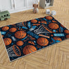 Round Basketball Balls Kids Play Room Rug, Cute Sport Rug Gift For Kid, Baby Kids Room Gift, Kids Room Decor with pillow case gift