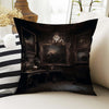 Dark Academia Pillow Cover, Gothic Rooms Cushion, Victorian Castle Decorative Throw Pillowcase, Moody Home Decor Accent