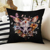 Dark Academia Pillow Cover, Gothic Skull Cushion, Goth Pink Roses Decorative Throw Pillowcase, Moody Home Decor Accent