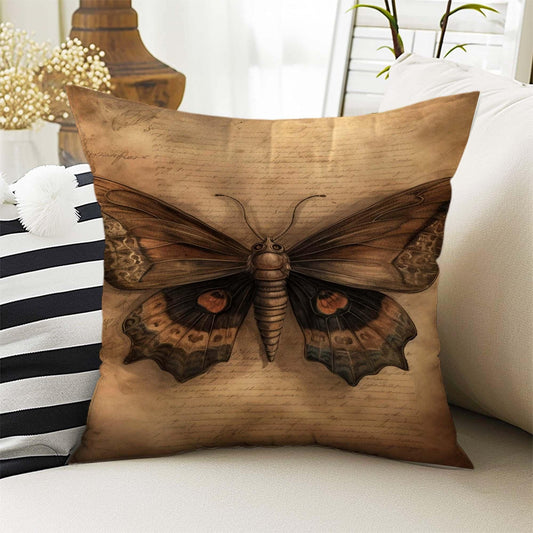 Dark Academia Pillow Cover, Gothic Mooth Cushion, Goth Decorative Throw Pillowcase, Moody Home Decor Accent