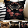 Dark Academia Pillow Cover, Gothic Mooth Cushion, Goth Decorative Throw Pillowcase, Moody Home Decor Accent